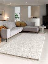 Flycarpets Candy Shaggy Vloerkleed - 200x200cm - Crème - Hoogpolig - Vierkant