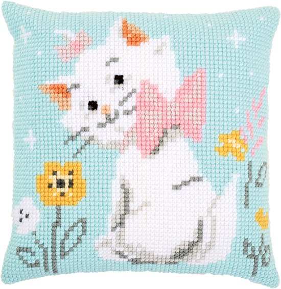 Vervaco - Kruissteekkussen kit - 40 x 40cm - Disney Aristokatten - Marie - PN-0172099