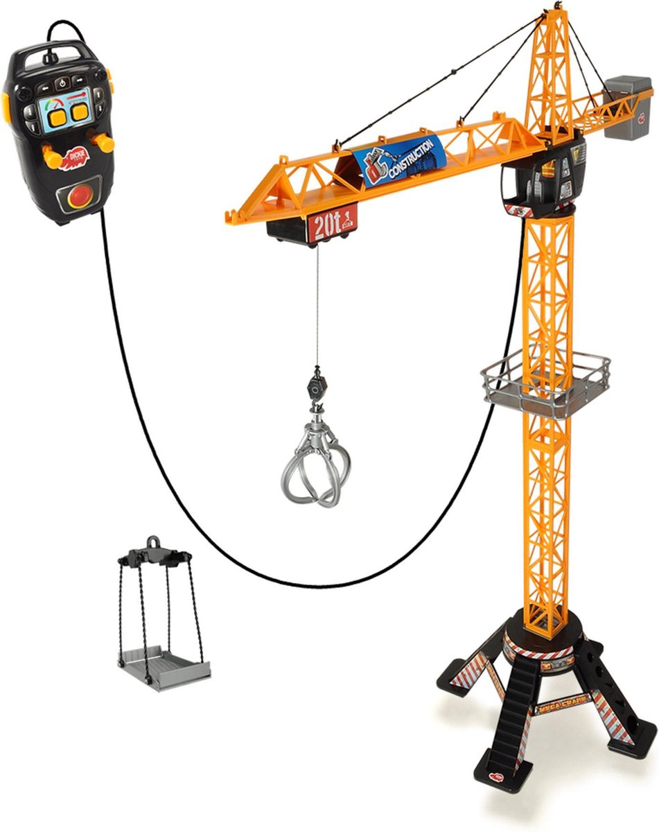 Dickie Toys - Giant Constructie Kraan 120 cm - Speelgoedvoertuig | bol.com