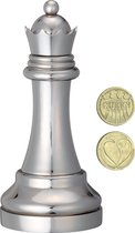 Cast Chess Puzzle - Queen - silver