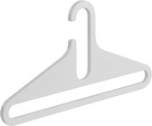 De Kledinghanger Gigant - 2 x Garderobehanger Flat beukenhout wit gelakt, 44 cm