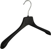 De Kledinghanger Gigant - 30 x Mantel / kostuumhanger kunststof zwart met schouderverbreding, 38 cm
