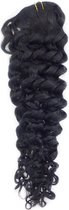 Remy Human Hair extensions curly 22 - zwart 1#