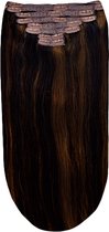 Remy Human Hair extensions Double Weft straight 20 - bruin 2/6#