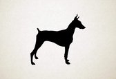 Dobermann Pinscher - Silhouette hond - XS - 25x27cm - Zwart - wanddecoratie