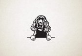 Sussex-spaniel - hond met pootjes - S - 37x40cm - Zwart - wanddecoratie