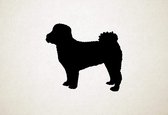 Poochon - Silhouette hond - S - 45x50cm - Zwart - wanddecoratie