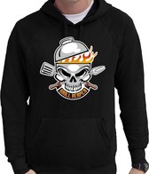 Reaper bbq / barbecue hoodie zwart - cadeau sweater met capuchon voor heren - verjaardag / vaderdag kado S