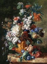 Canvas Schilderij Stilleven Olieverf Bloemen