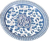 feestborden Boys 22 cm papier blauw 6 stuks