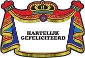 kroonschild ''Hartelijk gefeliciteerd'' 48 x 32 cm
