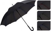 paraplu automatisch gekleurde ribben 84 cm zwart