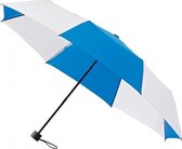 paraplu windproof handopening 98 cm blauw/wit