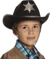 kinderhoed Sheriff junior one size zwart