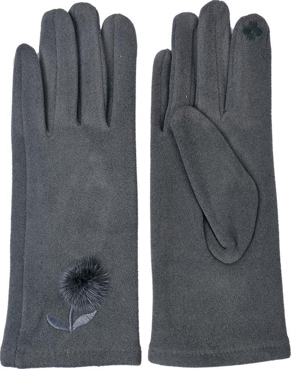 Juleeze Handschoenen Winter 8x24 cm Grijs Polyester
