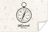 Poster Citations - Proverbes - 'Bienvenue à la maison' - Maison - 180x120 cm XXL