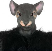 verkleedmasker rat latex donkergrijs one-size