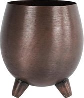 bloempot Farris 13 x 15 cm staal/nikkel koper