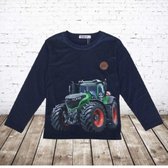 S&C Trekker / tractor shirt - lange mouw - Fendt - donkerblauw H159 - maat 110/116