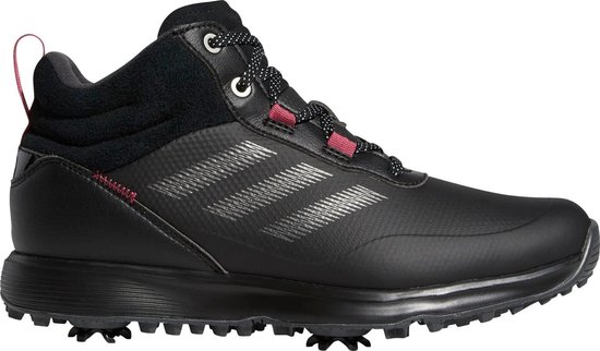 Adidas Golfschoenen S2g Mid-cut Dames Leer Zwart/roze Mt 42 2/3