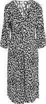 Cassis - Female - Jurk met luipaardprint  - Zwart