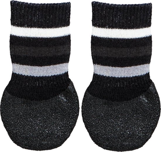 Trixie Hondensokken Anti-Slip Met Rubberlaag Rondom Zwart
