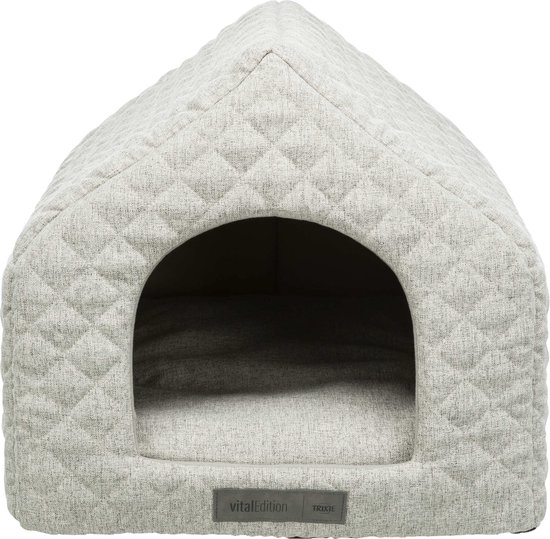 Trixie - Hondenmand - Huis - Noah - Vitaal - Schuimrubber - Lichtgrijs - 43X40X45 cm