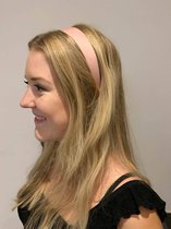 Diadeem - haarband van imitatieleer - smal - kinderen meisjes volwassen dames - roze