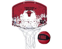 Wilson basketbalring NBA Team Mini Hoop Chicago Bulls wit rood.