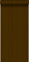 Origin behang fijne strepen bruin en glanzend goud - 345404 - 53 cm x 10,05 m