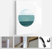 Set of Abstract Hand Painted Circle for Wall Decoration, Postcard, Social Media Banner Background. Modern Abstract Painting Artwork - Modern Art Canvas - Vertical - 1876376677 - 11