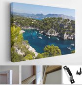 Itsallcanvas - Schilderij - Calanques Port Pin In Cassis In France Art Horizontal Horizontal - Multicolor - 40 X 50 Cm
