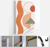 Set of backgrounds for social media platform, instagram stories, banner with abstract shapes, fruits, leaves, and woman shape - Modern Art Canvas - Vertical - 1643891797 - 80*60 Ve