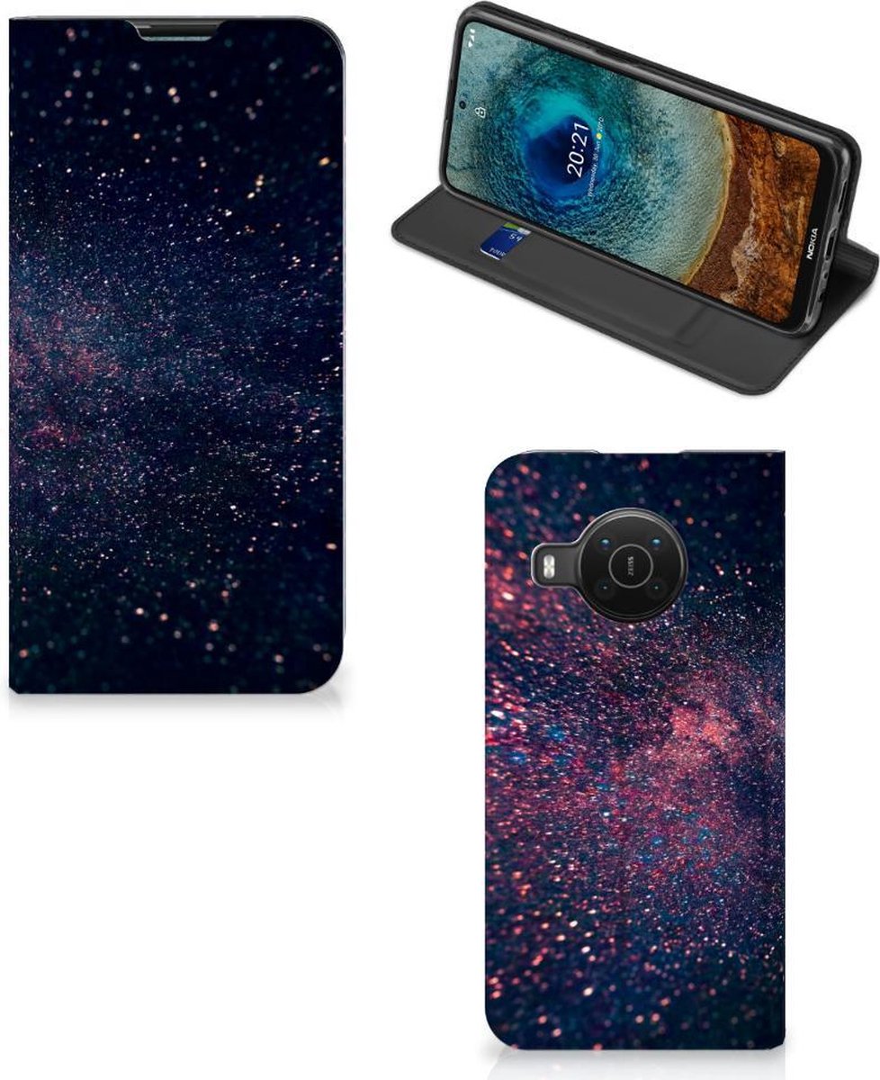 Housse Feutre Premium Pour Nokia X20 - Gris Foncé Bordure Rouge - Fermeture Magnétique
