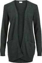VILA VIRIL OPEN L/S KNIT CARDIGAN NOOS Darkest Spruce Dames Vest - Maat L