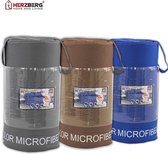 Herzberg HG-1420BCO: Bicolor Microfiber Duvet - 140x200cm Brown