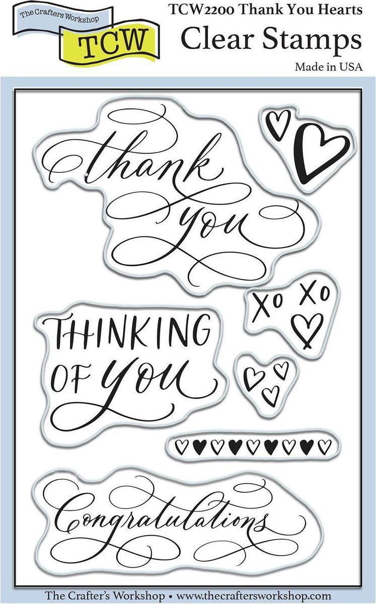 The Crafter's Workshop Stempel set - Hartelijk dank - 15,2x10,2cm