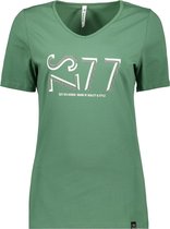 Zoso T-shirt Jane T Shirt With Print 215 Green/black Dames Maat - XL