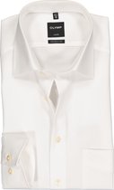OLYMP Luxor modern fit overhemd - beige of off white - Strijkvrij - Boordmaat: 38