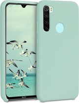 kwmobile telefoonhoesje voor Xiaomi Redmi Note 8 (2019 / 2021) - Hoesje met siliconen coating - Smartphone case in mat mintgroen