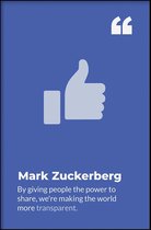 Walljar - Mark Zuckerberg - Muurdecoratie - Poster met lijst