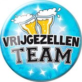 button Vrijgezellen team heren 10 cm lichtblauw