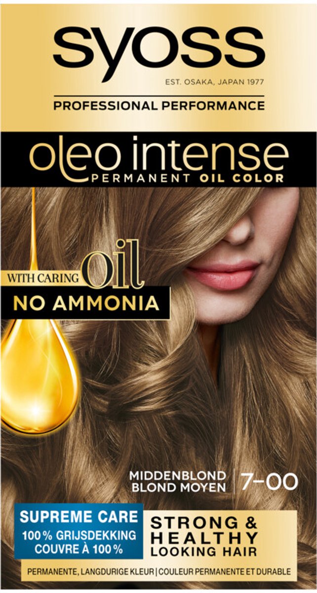 3x Syoss Color Oleo Intense 7-00 Middenblond