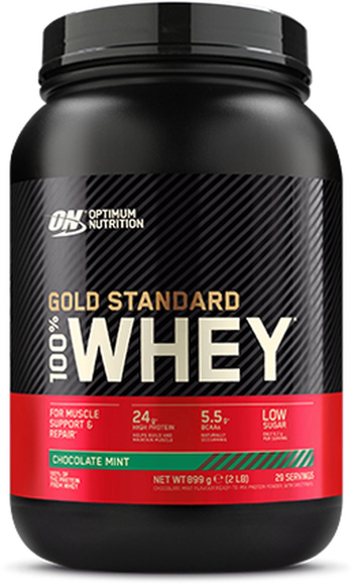 Optimum Nutrition Gold Standard 100% Whey Protein - Chocolate Mint - Proteine Poeder - Eiwitshake - 900 gram (28 servings)