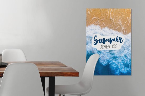 Tableau sur toile Plage - Été - Dicton - 40x60 cm - Décoration murale