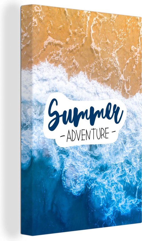 Tableau sur toile Plage - Été - Dicton - 40x60 cm - Décoration murale