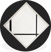 WallCircle - Wandcirkel - Muurcirkel - Compositie 4 - Piet Mondriaan - Aluminium - Dibond - ⌀ 140 cm - Binnen en Buiten