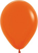 ballonnen helium 30 cm oranje 8 stuks