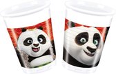 feestbekers Kung Fu Panda 200 ml rood/wit 8 stuks