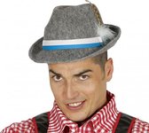 hoed Oktoberfest vilt grijs one-size